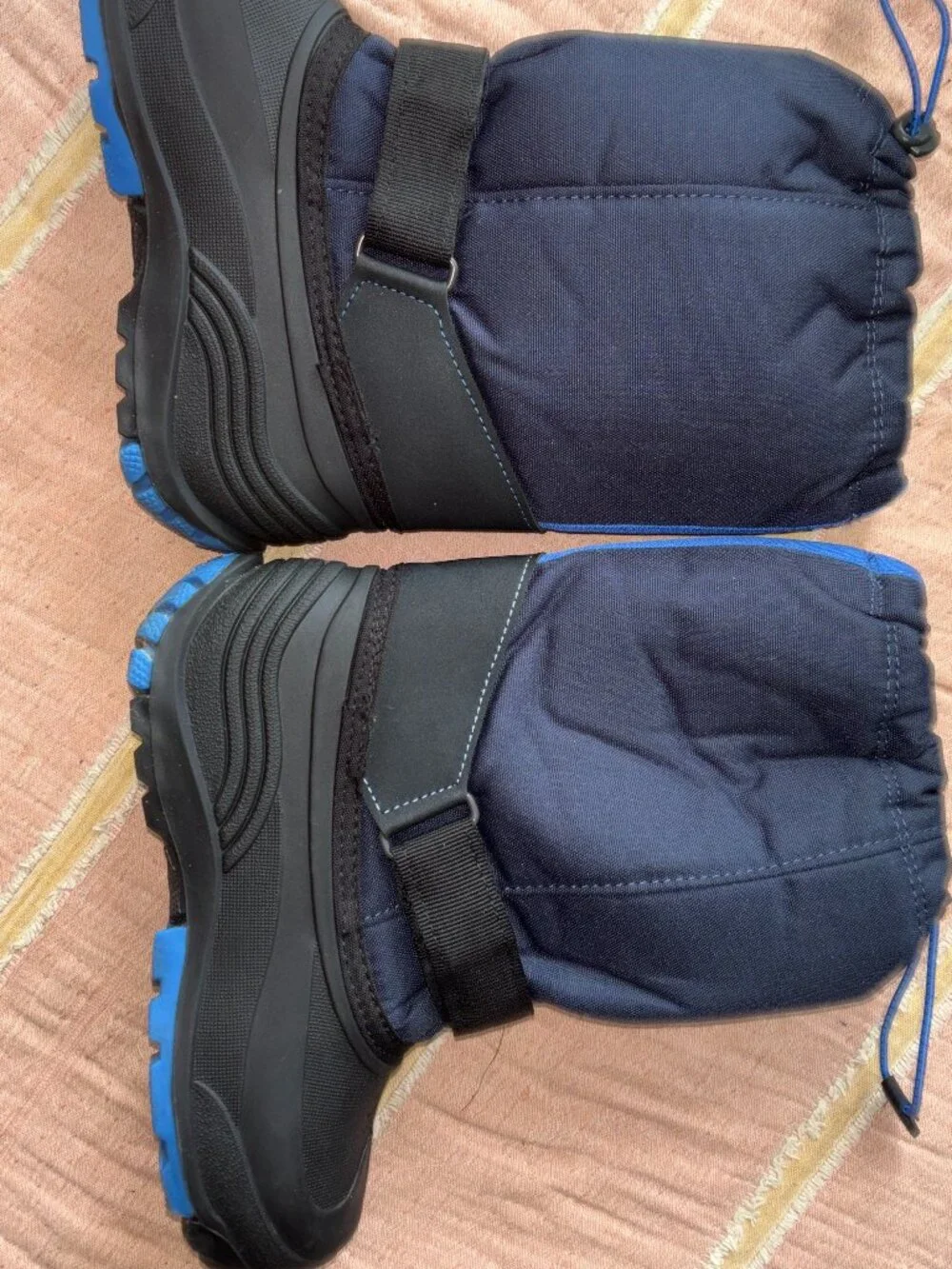 Kamik Kids Snow Boots Size 5 Two-Tone Blue Waterproof Insulated EUC